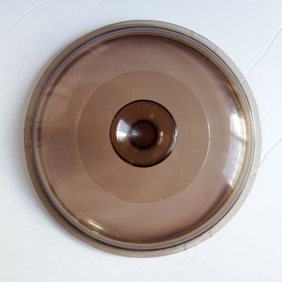 Pyrex Amber Pot Top 9" - Picture 3 of 4